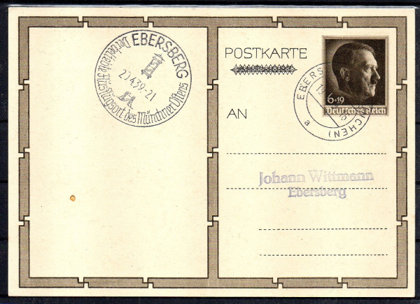 Propagandakarte Adolf Hitler 1940 "die kleine Gratulantin".